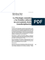 Nájera, I. I., & Tena, A. M. (2006). La Psicología Comunitaria y Los Estudios Culturales Un Acercamiento Desde La Transdisciplinariedad. (Spanish). Santiago, (108), 499-518.