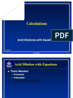 Acid Delution Calculations