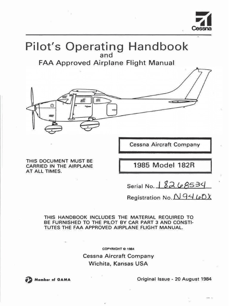Cessna 182R POH Computing And Information Technology