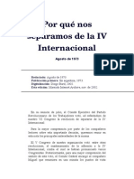 Por Qué Nos Separamos de La IV Internacional