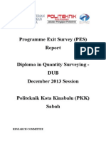 Programme Exit Survey (PES) DIS 2013 Session (DUB) V1