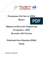 Programme Exit Survey (PES) DIS 2013 Session (DTK) V1