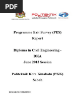 Programme Exit Survey (PES) JUNE 2013 Session (DKA)