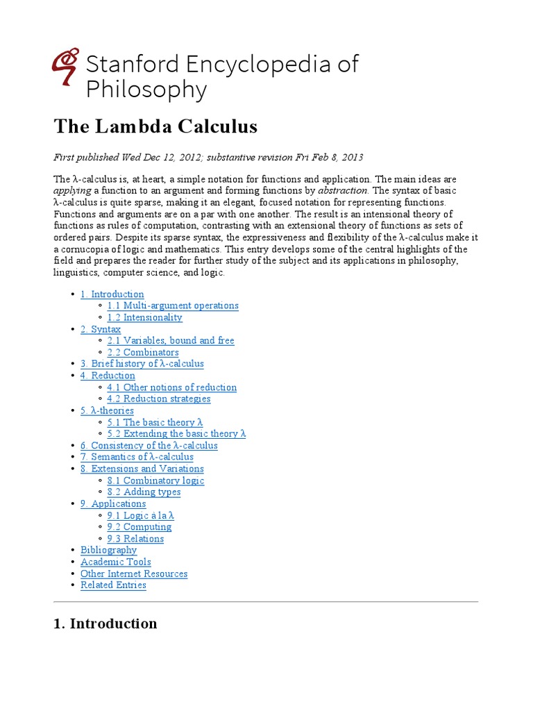 The Lambda Calculus Lógica Matemática Lógica De Primer Orden - 