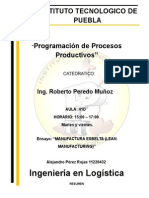 Programación de Procesos Productivos - Lean - Manufacturing