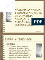 Análisis Avanzado de 11Concreto Armado y Albañilería Estructural