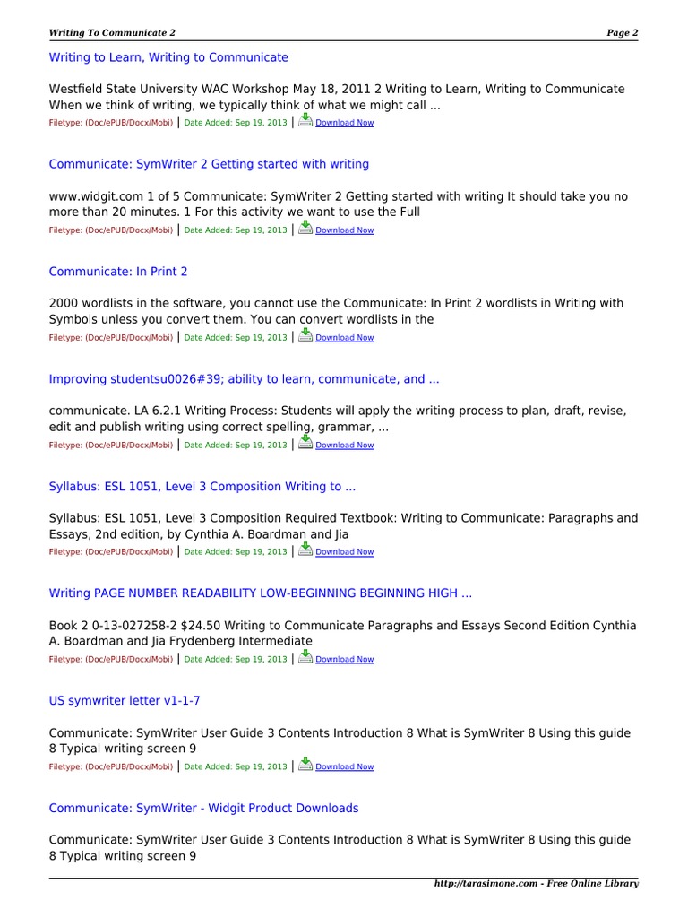 Writing to Communicate 2 Overview | PDF | Learning | Cognition