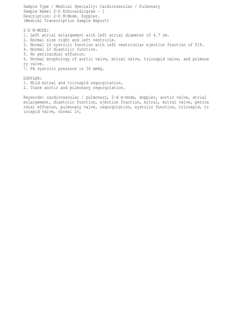2-D Echo-1 | PDF