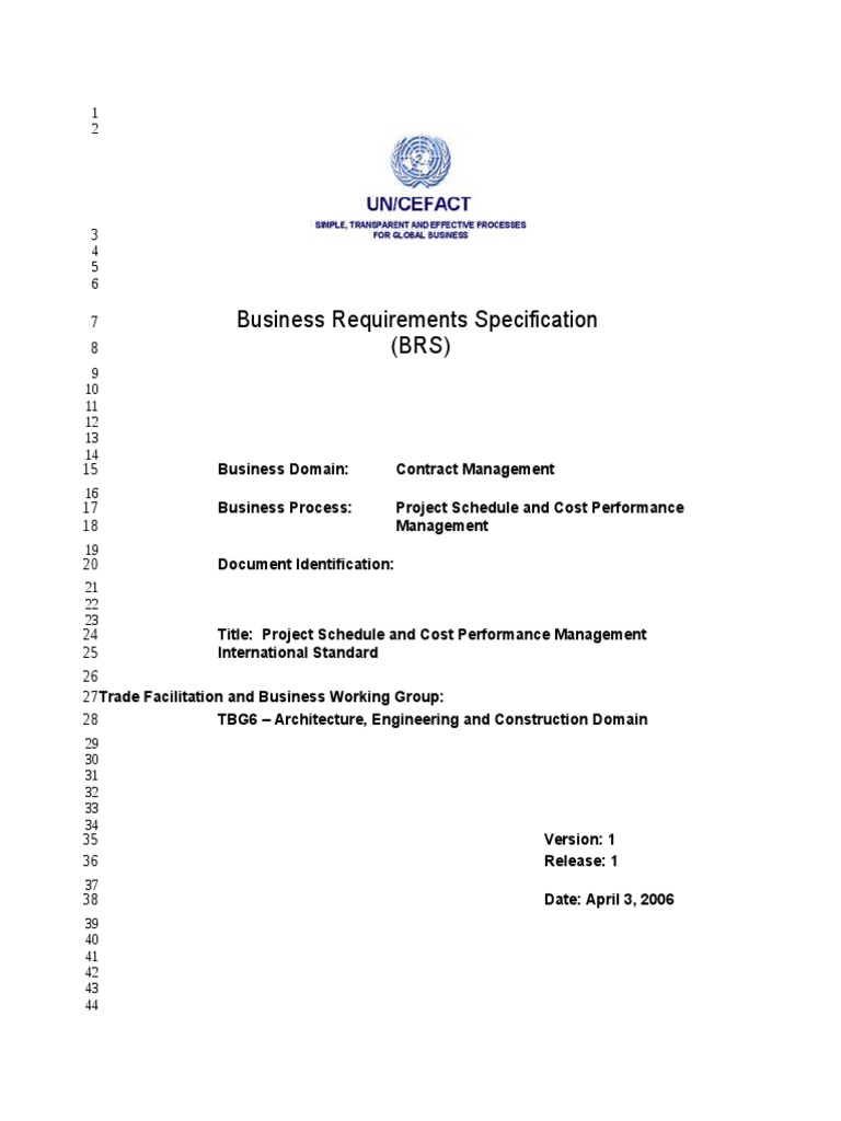 BUSINESS REQUIREMENTS SPECIFICATION visual data 6