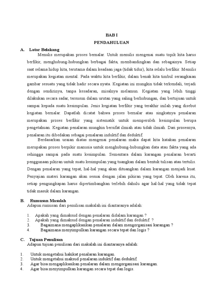 Contoh Artikel Ilmiah Yang Berisi Penalaran Deduktif Dan 
