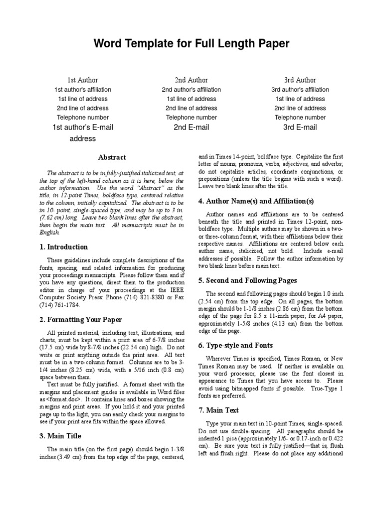 2 Double Column Research Paper Format | PDF | Times New Roman 