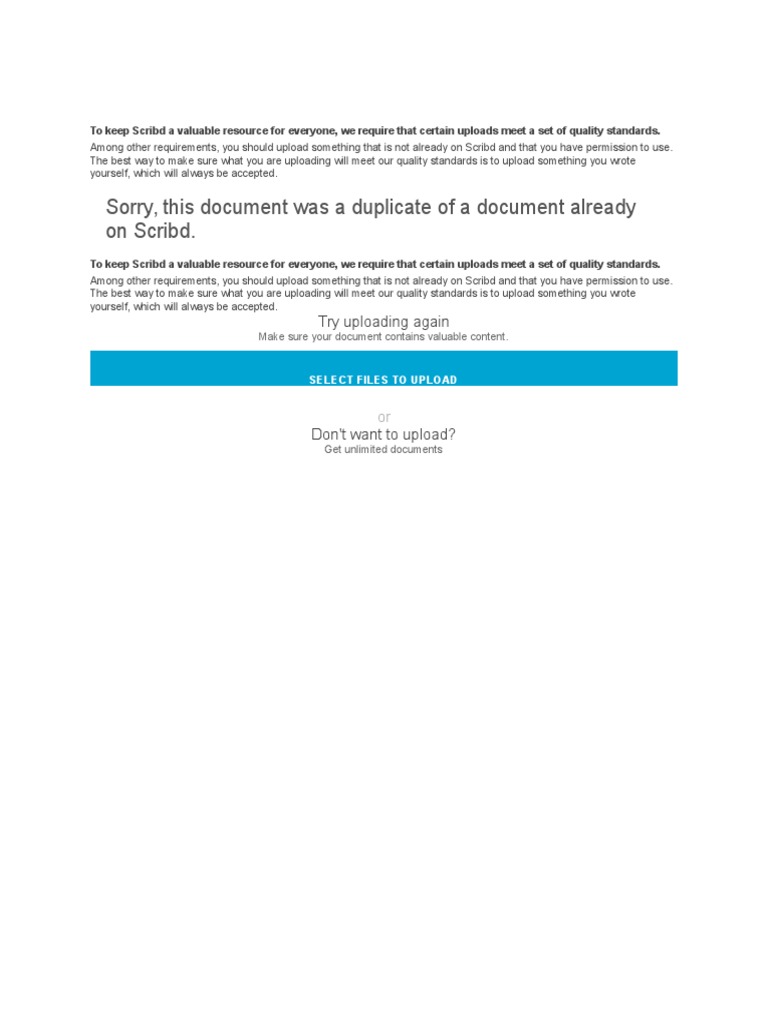 Scribd Upload Quality Standards | PDF | Career & Growth