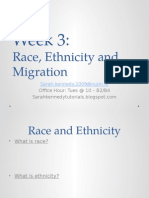 Week 3:: Race, Ethnicity and Migration