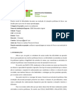 Projeto Social (Dificuldade Dos Discentes Na Resolução de Problemas em Fisica)