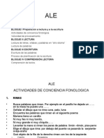 Actividades de conciencia fonológica, lectura, escritura y comprensión lectora