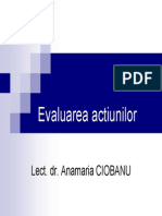 Evaluarea Actiunilor