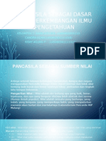 Pancasila Sebagai Dasar Nilai Perkembangan Ilmu Pengetahuan