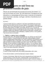 10 Passos Para Se Sair Bem Reunião de Pais