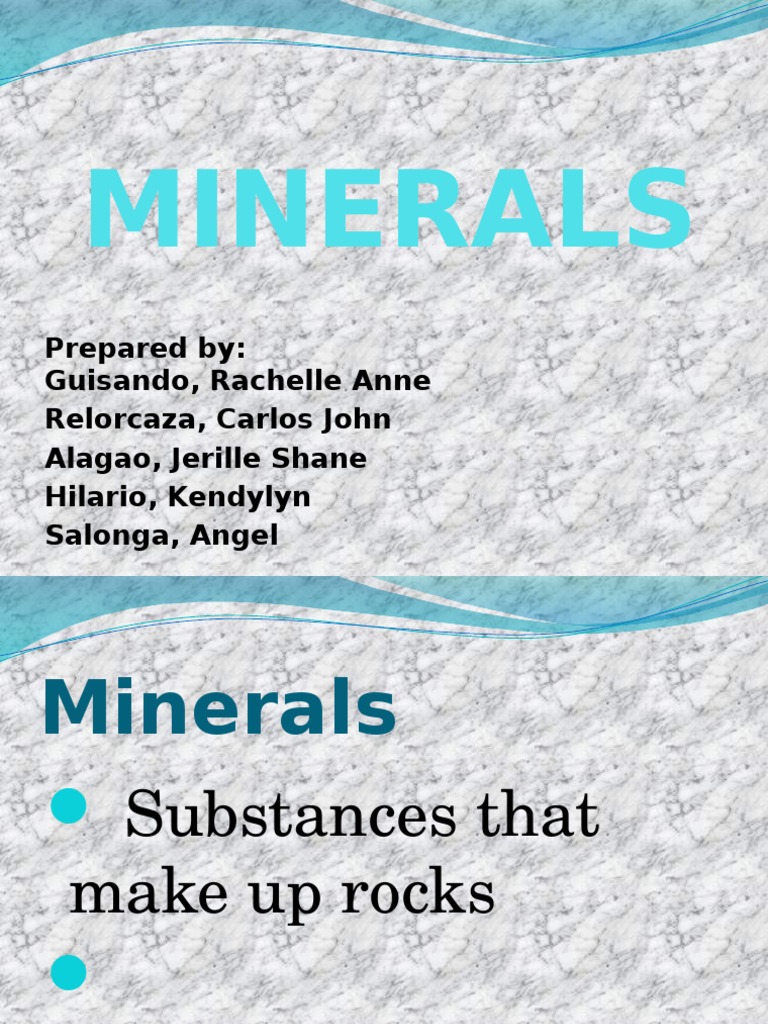 Overview of Mineral Types and Uses | PDF | Minerals | Metals