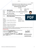 0012CE14ME01: Examination Admit Card (Eac) Nov 2014