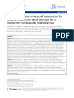 Efficacy of a Dilemma-focused Intervention for Unipolar Depression_study Protocol for a Multicenter Randomized Controlled Trial