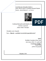 Migratia - o Problema Caracteristica Poporului Nostru