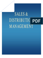 Sales & Sales & Distribution Management Distribution Management Management Management