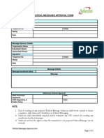 Political Messages Approval Form