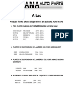 Sabana Auto Parts - Nueva Mercancia (3-3-2015)