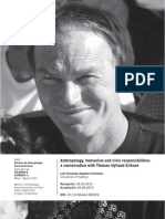 Anthropology, Humanism and Civic Responsibilities: A Conversation With Thomas Hylland Eriksen