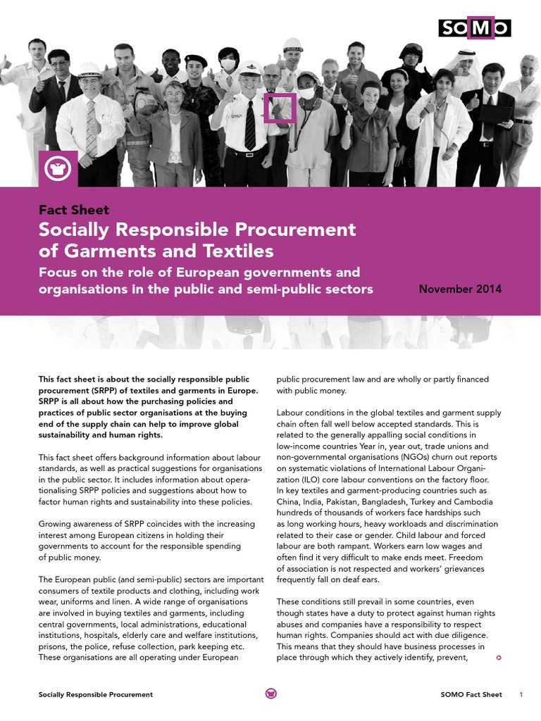 Socially Responsible Procurement in Textiles | PDF | International ...