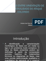 Correlação Entre Orientação de Grãos e Tonalidade Do