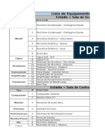 Lista de Equipamentos - GRUME