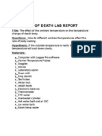 Time of Death Lab Report