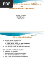 Download The future of MySQL The Project by montywi SN2575733 doc pdf