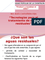 "Tecnologías para El Tratamiento de Aguas Residuales": M.C. Raúl Castañeda Ceja