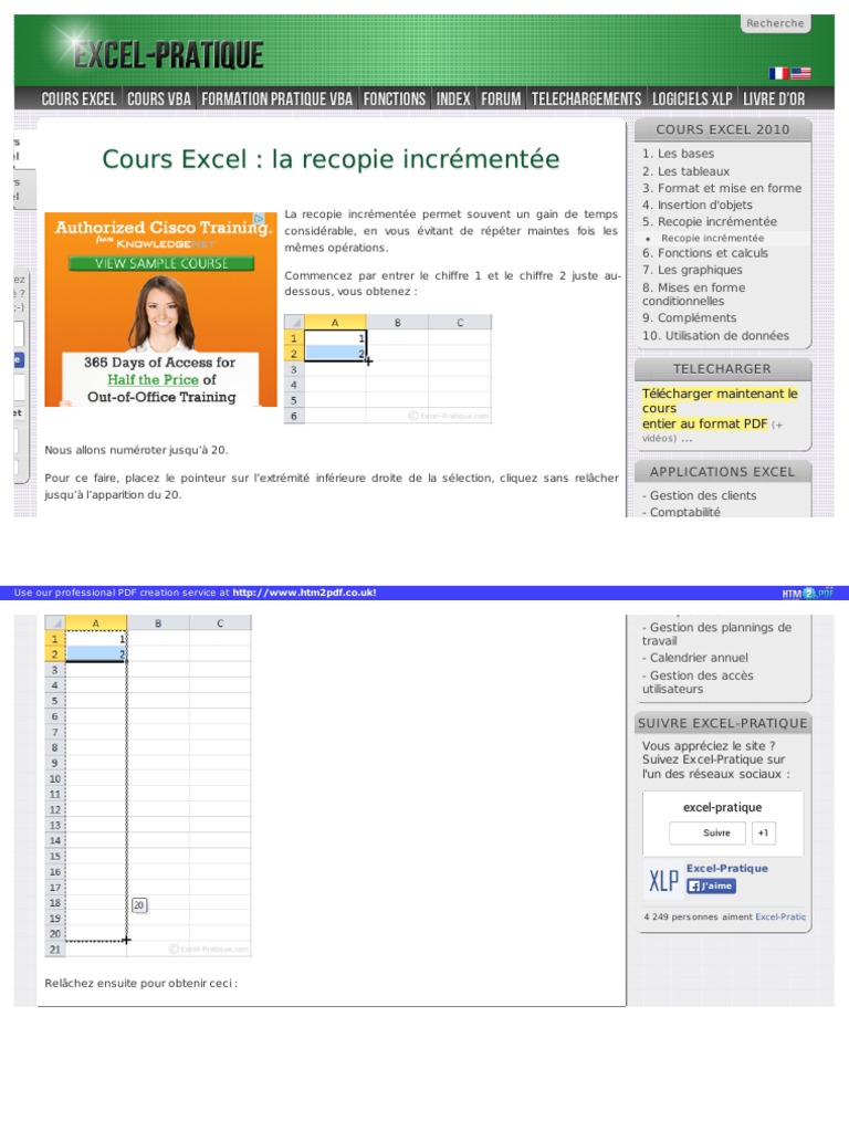 Dans Un Tableur Quel Est L'intérêt De La Recopie Incrémentée