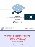 Fundamental Limitations of Solar Cells: R. Treharne