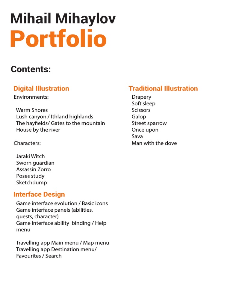 Mihail Mihaylov's Art Portfolio | PDF