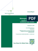 Wintergreen Fund, Inc.: Investor Class (WGRNX) Institutional Class (WGRIX)
