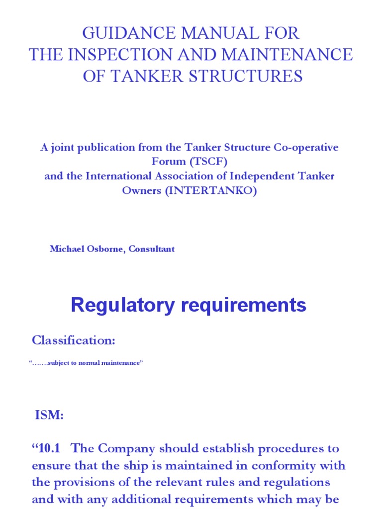 2TSCF Intertanko Manual PDF Oil Tanker Shipping