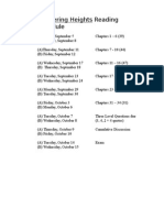 Wuthering Heights Reading Schedule 2014 A