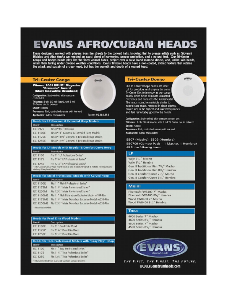 Evans conga heads best sale