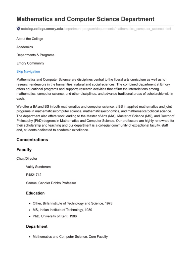 Catalog - College.emory - Edu-Mathematics and Computer Science ...