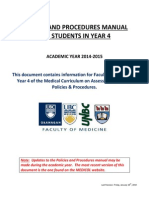Year 4 - Policy & Procedures Manual (Class of 2015)