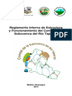 Reglamento Comité Tapacalí, Subcuenca Del Río Tapacalí, Madriz, Nicaragua
