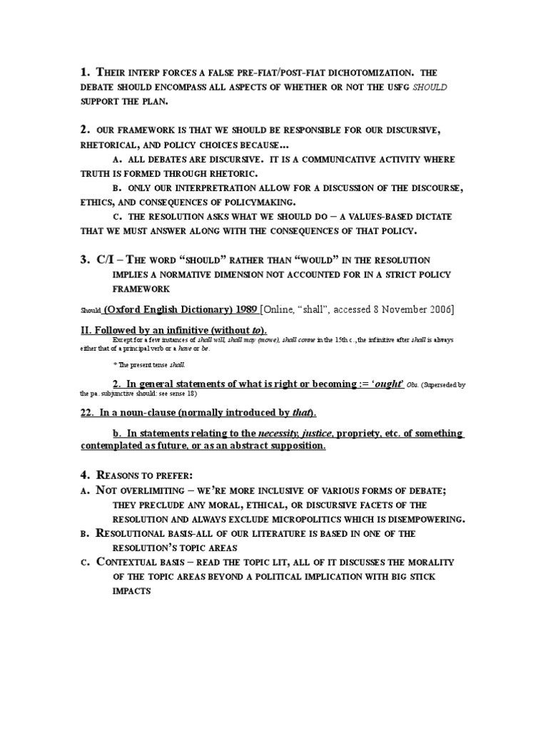 Debate Framework and Ethical Implications | PDF | Epistemology ...