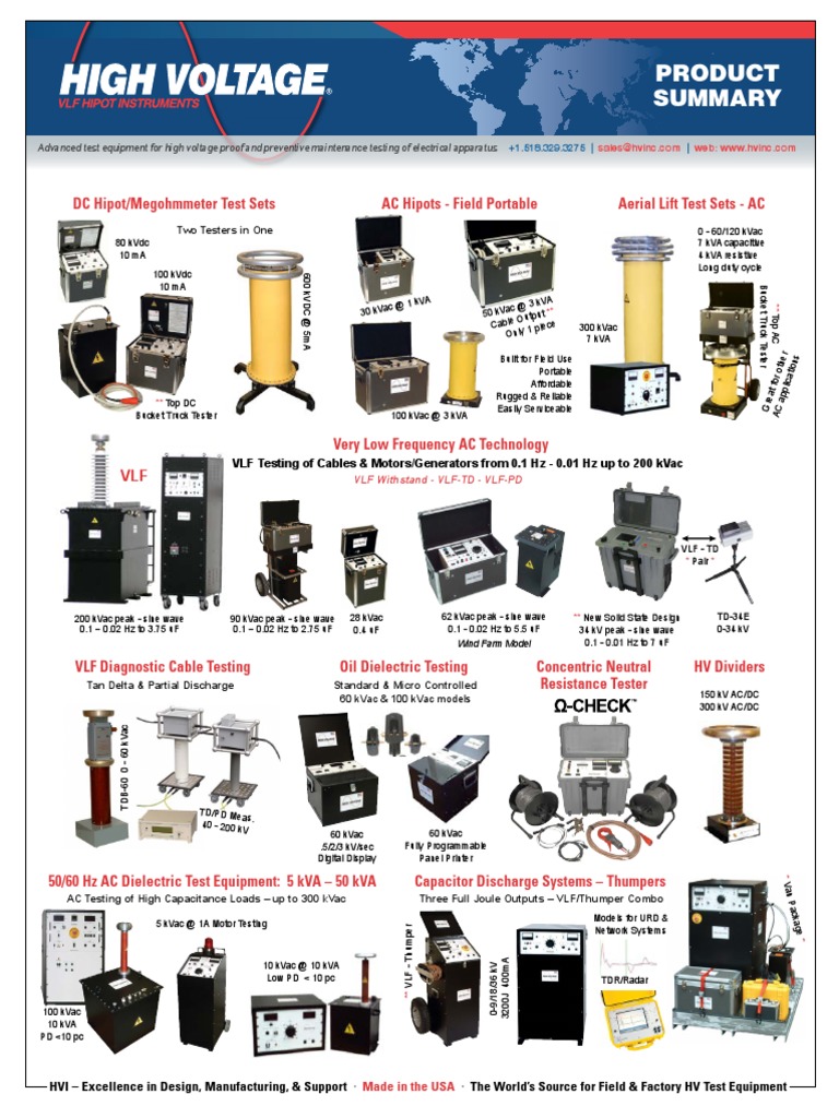 High Voltage Test Equipment Solutions | PDF