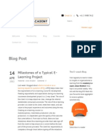 Milestones of a Typical E-Learning Project
