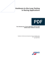 Hardware in the Loop Testing in Racing Applications